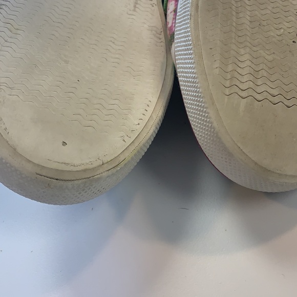 Sperry Top Sider pink green canvas sneakers SZ 7.5 - Picture 9 of 12